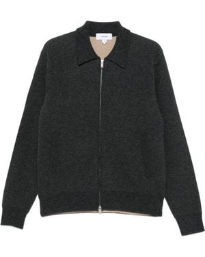Lardini Zip-Up Cardigan - Black