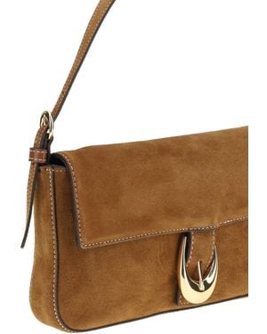 STAUD Shoulder Bag Harlow Calf Leather - Brown