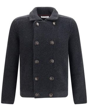 Brunello Cucinelli Cashmere Cardigan Clothing - Blue