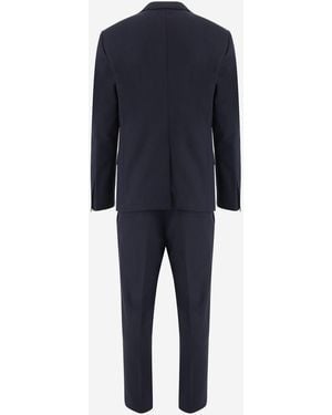 Dolce & Gabbana Stretch Wool Suit Virgin Suits - Blue