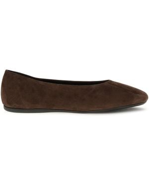 Prada Suede Leather Ballerinas - White