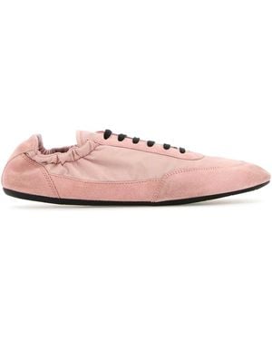 Prada Re-Nylon And Suede Collapse Trainers - Pink