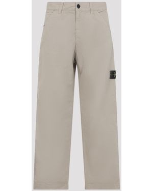 Stone Island Cotton Trousers - Grey