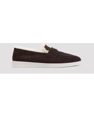 Prada Calf Leather Loafers - Brown