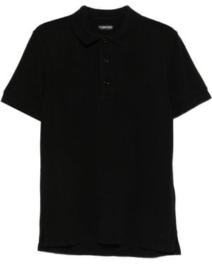 Tom Ford Cotton Blend Polo Shirt - Black
