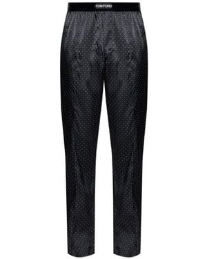 Tom Ford Pants Silk - Blue