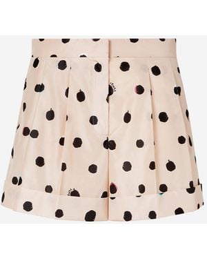 Fendi Taffeta Shorts Silk - White