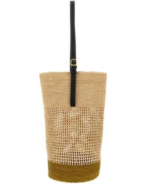 KHAITE Sisal Shoulder Bag - White