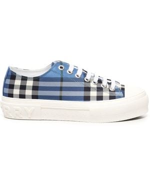 Burberry Check Trainers - Blue