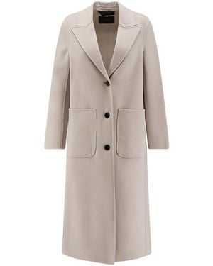 Paltò Elsa Db Wool Coat - Natural