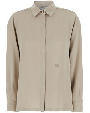 Max Mara Shirt Geranio Silk Blouses - Natural