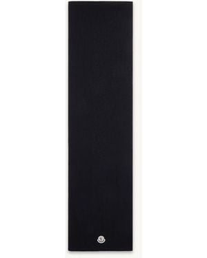 Moncler Moncler Ribbed Wool Scarf - Black