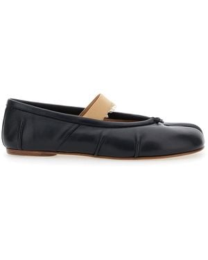 Maison Margiela Ballet Flats With Band Design And Tabi Toe - White