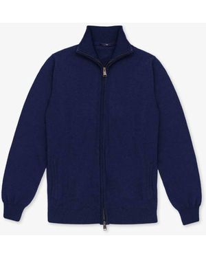 Larusmiani Cardigan Full Zip Warth Jacket - Blue