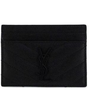 Saint Laurent Calf Leather Bos Taurus Wallet - Black