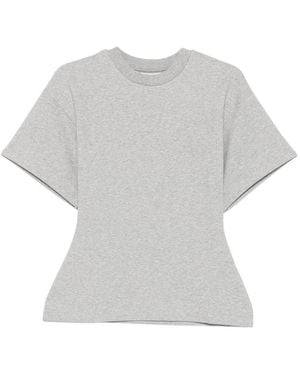 LA PISCINE Fitted Short-Sleeve T-Shirt - Gray