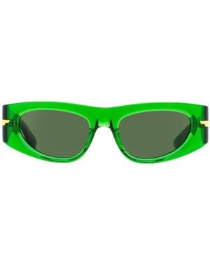 Bottega Veneta Cat Eye Sunglasses Bv1144S 004 51Mm 1112 Plastic (Acetate) - Green