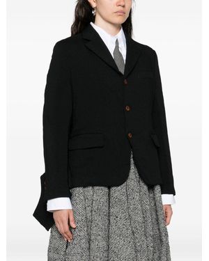 Comme des Garçons Single-Breasted Blazer - Black