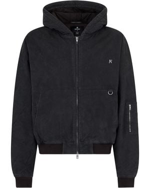 Represent Hooded Bomber Jacket Cotton - Black