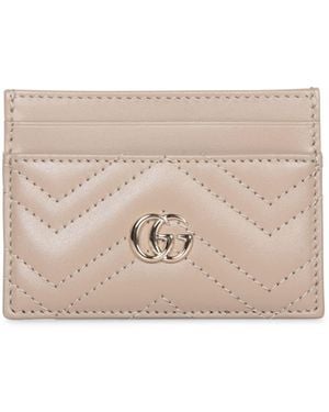 Gucci Marmont Leather Card Holder - Natural