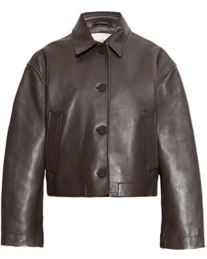 Studio Nicholson Hain Leather Jacket - Brown