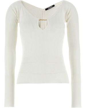 Jacquemus Le Haut Pralù Blouse — Cream - White