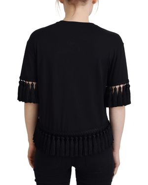 Dolce & Gabbana Elegant Cotton Short Sleeve Tee - Black