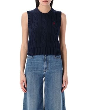 Polo Ralph Lauren Cable Knit Vest - Blue