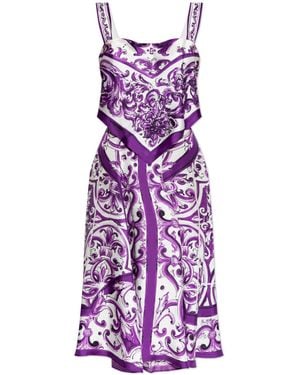Dolce & Gabbana Dolce & Gabbana Silk Dress - Purple