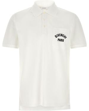 Givenchy Pocket Embroidery Polo Shirt - White
