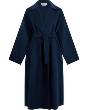 Weekend by Maxmara Long Coat Virgin Wool Dark - Blue