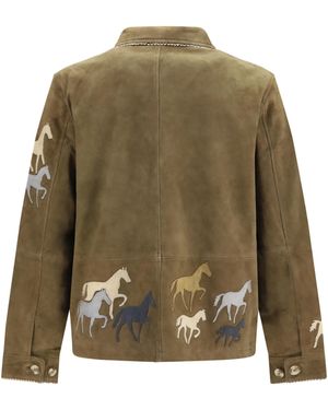 BAZISZT Valero Jacket Suede - Green