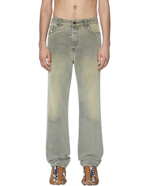 DIESEL D-Rekiv Washed Straight Fit Denim Jeans - Green