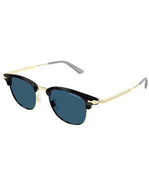 Montblanc Montblanc Sunglasses Square Full Rim, Frame And Lens Mb0364S003 - Blue