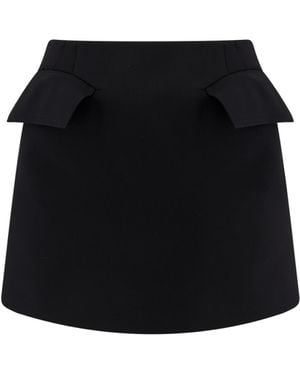 McQueen Wool Skirt - Black
