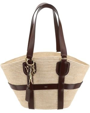 Chloé Chloã Kerala 25 Raffia Shoulder Bag - Natural