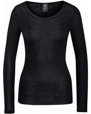 CALIDA Top A Manica Lunga Wool - Black