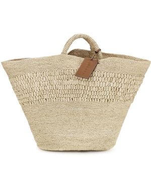 Manebí Fiji Raffia Handbag Handbags - Natural