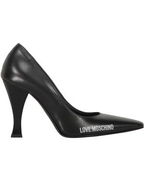 Love Moschino Leather Court Shoes - Black