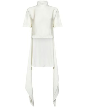 Alaïa Cream Cady Asymmetric Top - White