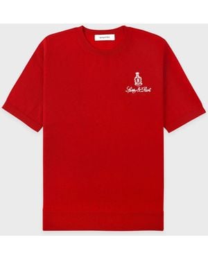 Sporty & Rich Vendome Ss Merino Sweater - Red