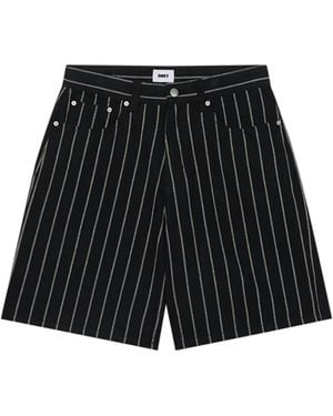 Obey Stripe Baggy Denim Short - Black