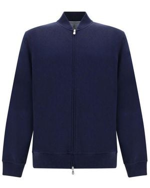 Brunello Cucinelli Blue Cotton Sweatshirt