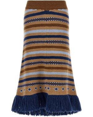 Alanui 'Sweet Winter' Skirt - Black