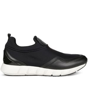 Ferragamo Swilly Leather-trim Trainer - Black