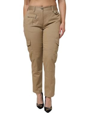 Dolce & Gabbana Cotton Cargo Tapered Trousers - Natural