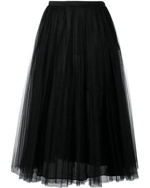 Valentino A-Line Tulle Skirt - Black