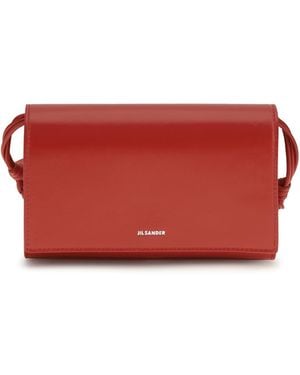 Jil Sander Tangle Crossbody Wallet - Red