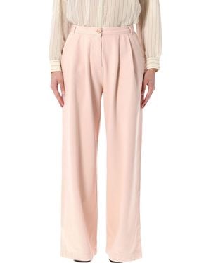 Sessun Tamayo High-Rise Pleated Trousers - Pink