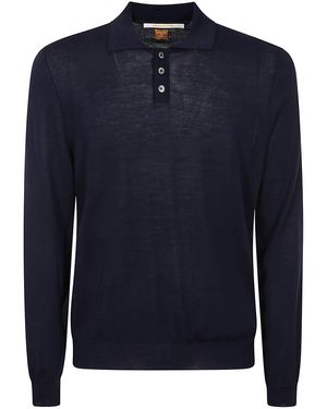hindustrie Polo Ls Coton - Blue